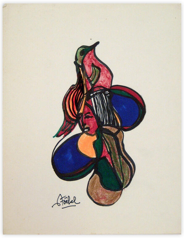 Catalogue raisonné, Edgar Stoëbel, femme oiseau — 