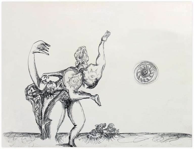 Catalogue raisonné, Jean-Jacques Lebel, La Mère et la fille, Manina et Nina - 1957