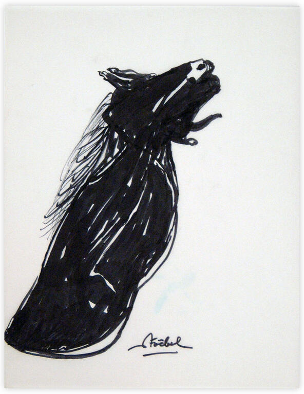 Catalogue raisonné, Edgar Stoëbel, screaming horse — 