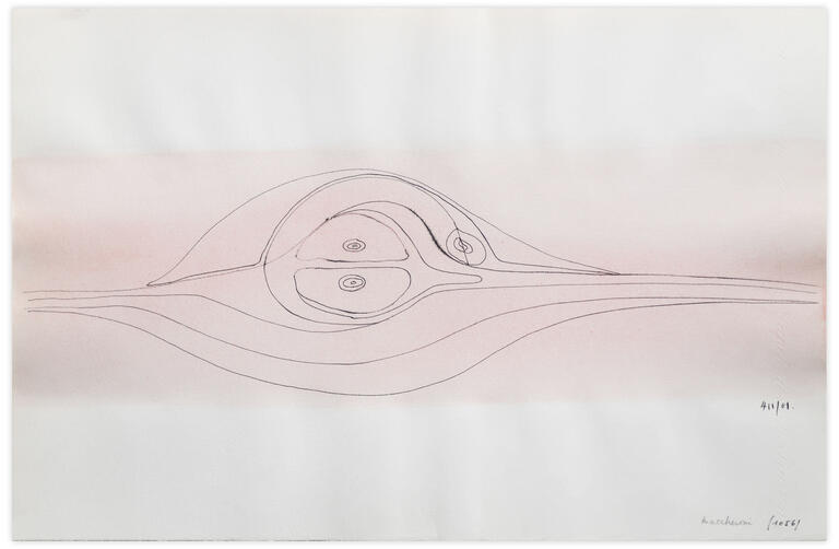 Catalogue raisonné, Henri Maccheroni, Sans titre, Le poisson, le caelacante, Journal de l’œuvre - 1961