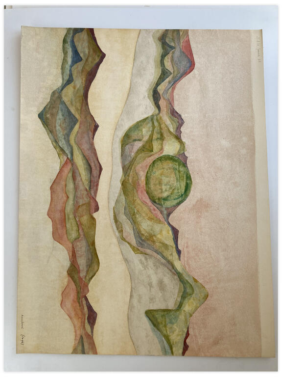 Catalogue raisonné, Henri Maccheroni, Sans titre, Paysage imaginaire, Journal de l’œuvre - 1961