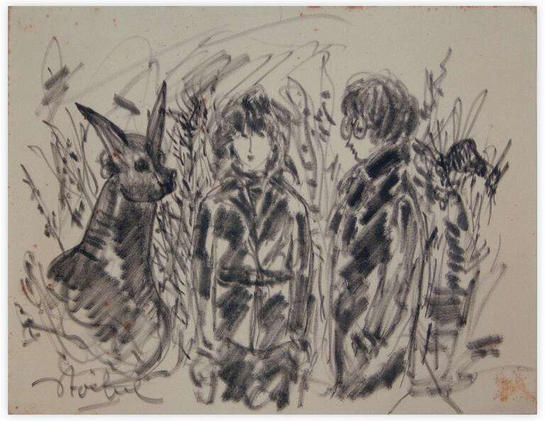 Catalogue raisonné, Edgar Stoëbel, un homme une femme un âne — 