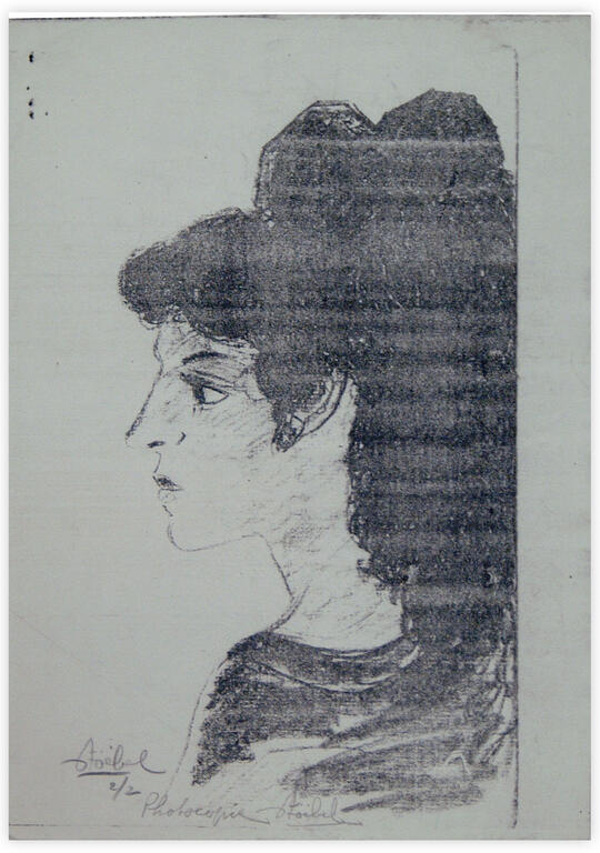 Catalogue raisonné, Edgar Stoëbel, copie 2/2 - profil de femme — 