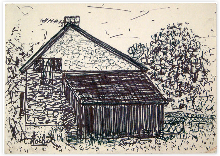 Catalogue raisonné, Edgar Stoëbel, landscape - la réserve à bois — 