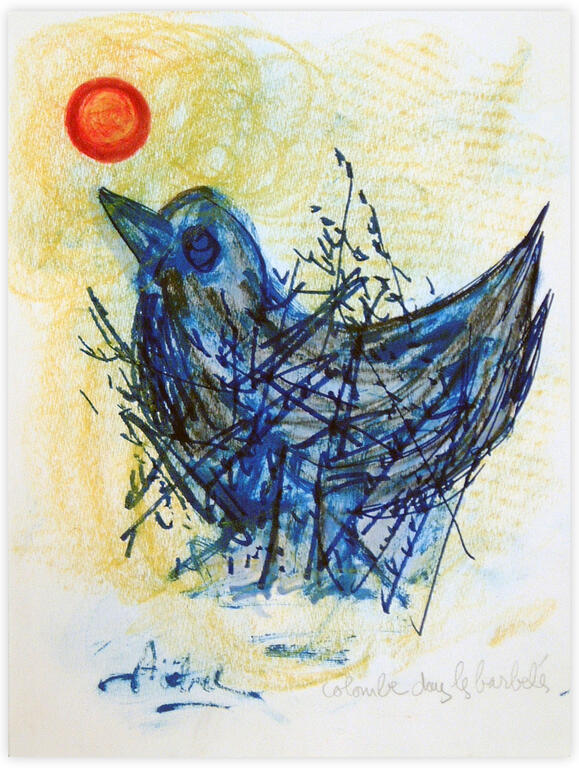 Catalogue raisonné, Edgar Stoëbel, "colombe dans les barbelés" — 