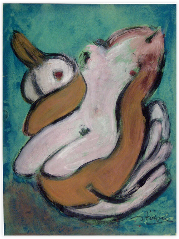 Catalogue raisonné, Edgar Stoëbel, femme fruit colombe — 