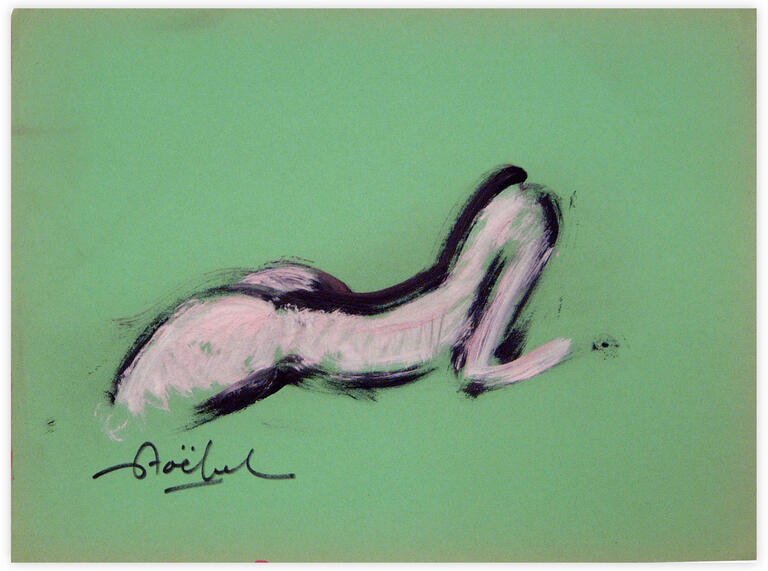 Catalogue raisonné, Edgar Stoëbel, allongée sur le ventre — 