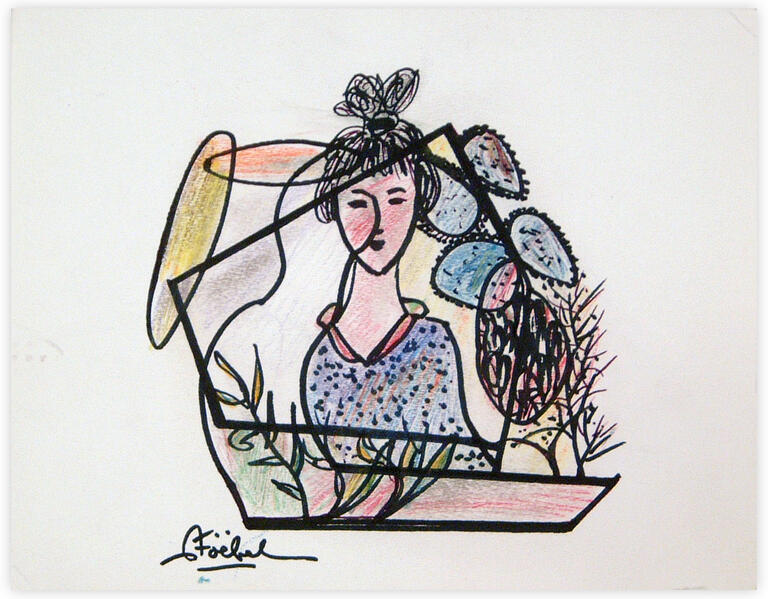 Catalogue raisonné, Edgar Stoëbel, femme et plantes — 