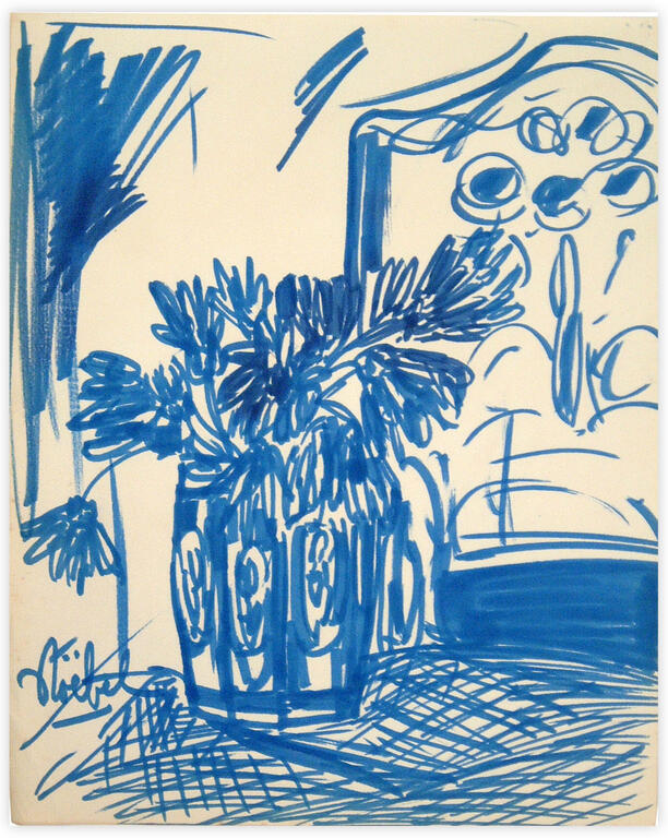 Catalogue raisonné, Edgar Stoëbel, nature morte - fleurs en vase — 