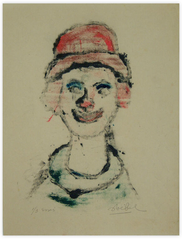 Catalogue raisonné, Edgar Stoëbel, reproduction 1/3 - essais - woman & a hat — 