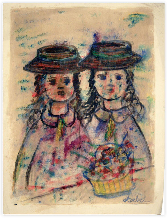 Catalogue raisonné, Edgar Stoëbel, "she twins'n flowers" (texto, mais bonjour l'anglais) — 