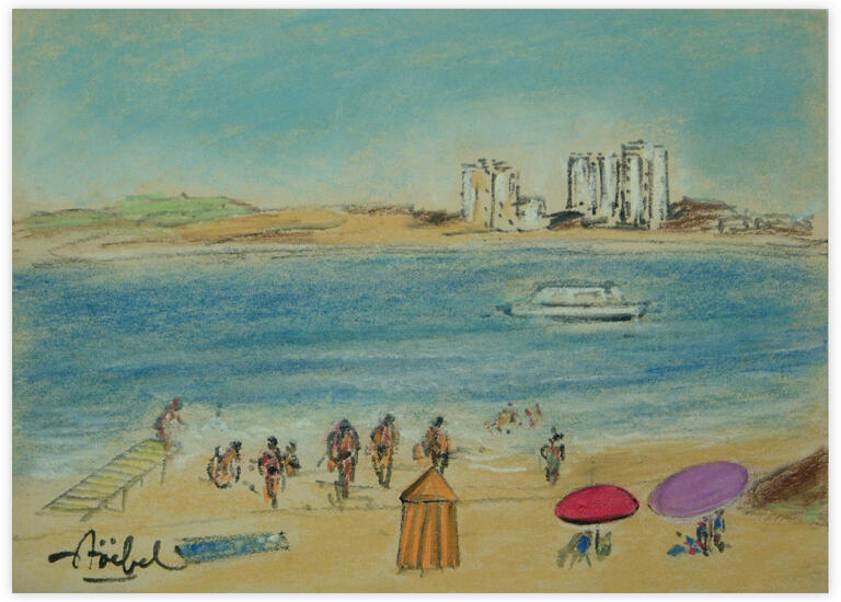 Catalogue raisonné, Edgar Stoëbel, beach & town — 