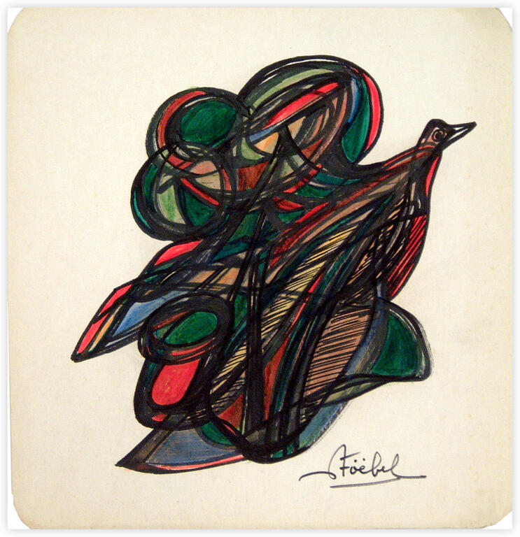 Catalogue raisonné, Edgar Stoëbel, abstract & bird — 