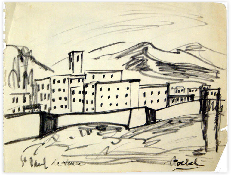 Catalogue raisonné, Edgar Stoëbel, St Paul de Vence - landscape — 