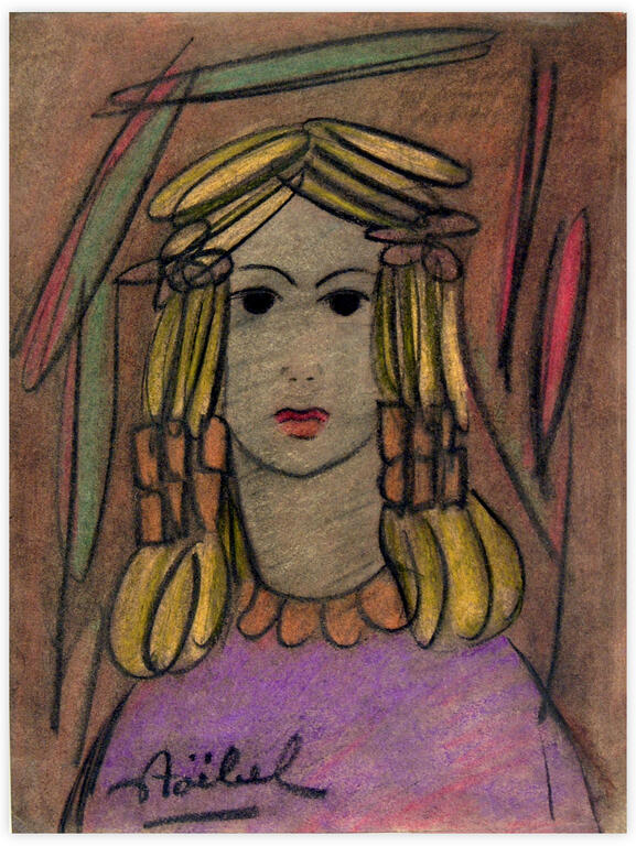 Catalogue raisonné, Edgar Stoëbel, jeune fille aux nattes — 