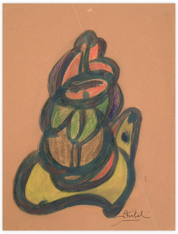 Catalogue raisonné, Edgar Stoëbel, femme et oiseau — 