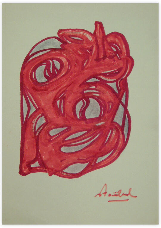 Catalogue raisonné, Edgar Stoëbel, red abstract — 