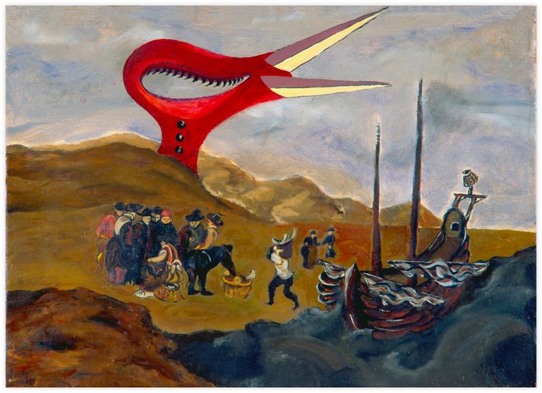 Catalogue raisonné, Jean-Jacques Lebel, Le Monstre marin, 1951