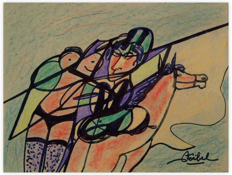 Catalogue raisonné, Edgar Stoëbel, femme et cheval — 