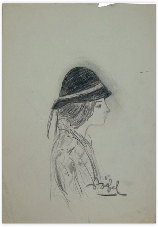 Catalogue raisonné, Edgar Stoëbel, femme au chapeau — 