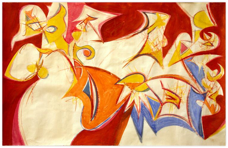 Catalogue raisonné, Jean-Jacques Lebel, Paysage femelle - 1954