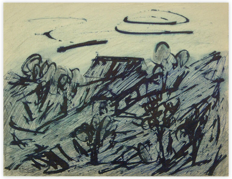 Catalogue raisonné, Edgar Stoëbel, farm - landscape — 