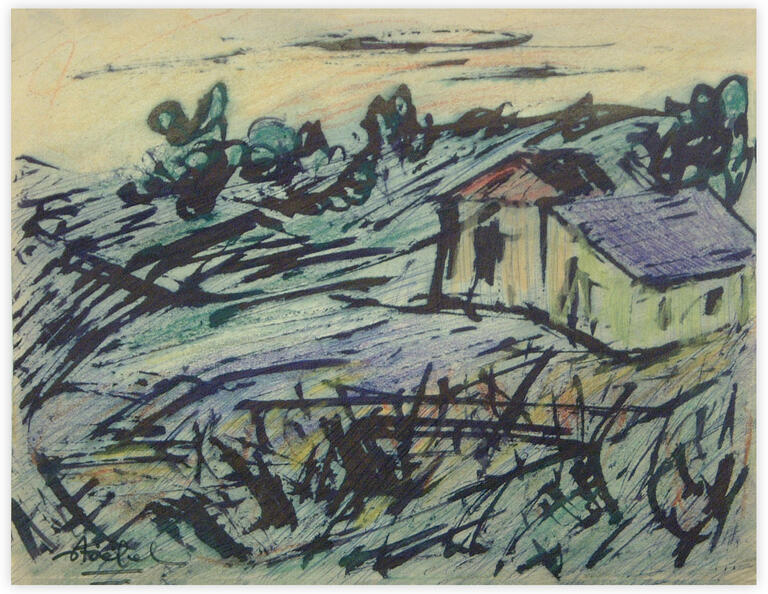 Catalogue raisonné, Edgar Stoëbel, farm - landscape — 