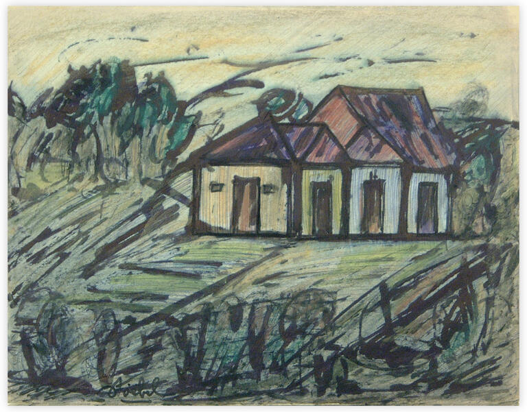 Catalogue raisonné, Edgar Stoëbel, farm - landscape — 