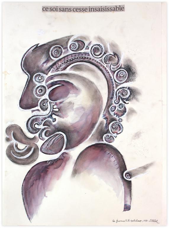 Catalogue raisonné, Jean-Jacques Lebel, La Fumeuse S.B. exhalant - 1990