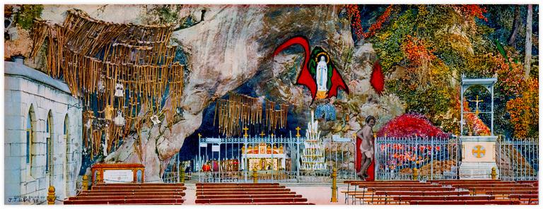 Catalogue raisonné, Jean-Jacques Lebel, La Grotte miraculeuse de Lourdes (installation trouvée) - 1962