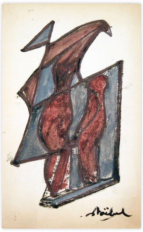 Catalogue raisonné, Edgar Stoëbel, abstract & bird — 