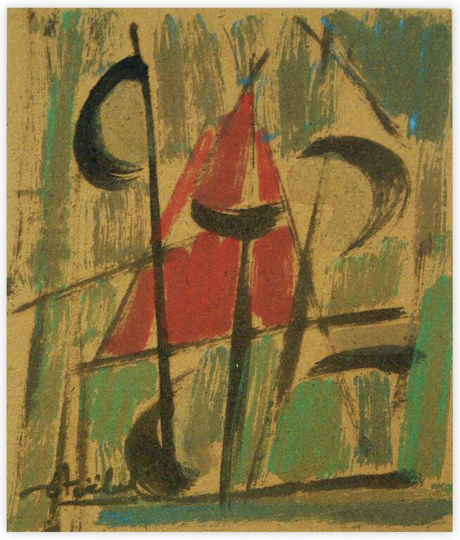 Catalogue raisonné, Edgar Stoëbel, abstract (triangle rouge) — 