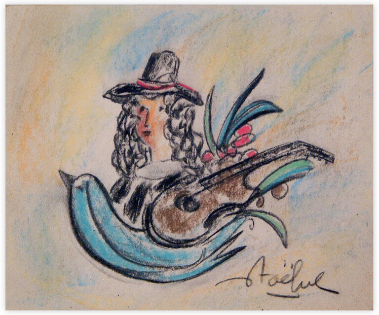 Catalogue raisonné, Edgar Stoëbel, la musicienne et l'oiseau — 