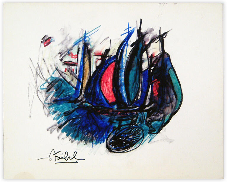 Catalogue raisonné, Edgar Stoëbel, marine orageuse — 