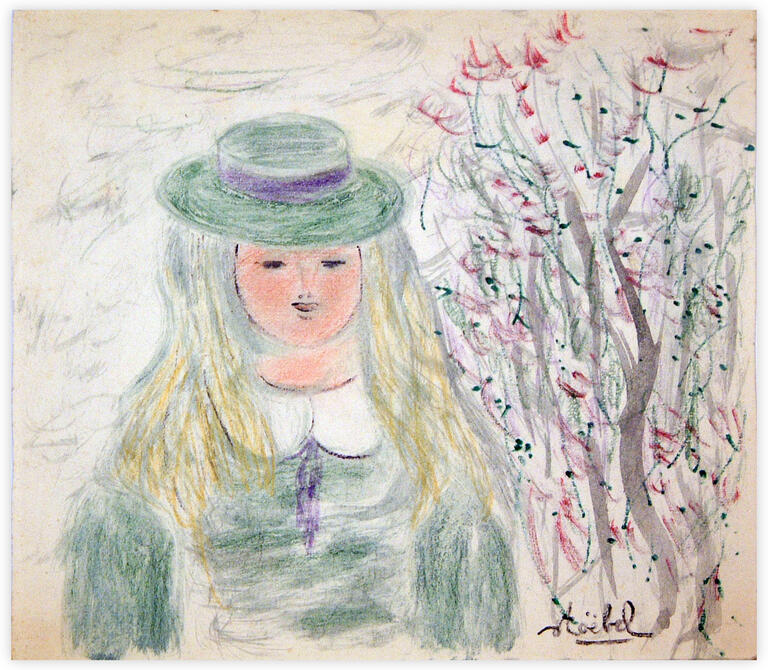 Catalogue raisonné, Edgar Stoëbel, demoiselle au chapeau — 