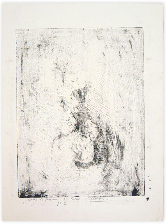 Catalogue raisonné, Edgar Stoëbel, étude de gravure - 2° état - abstract — 