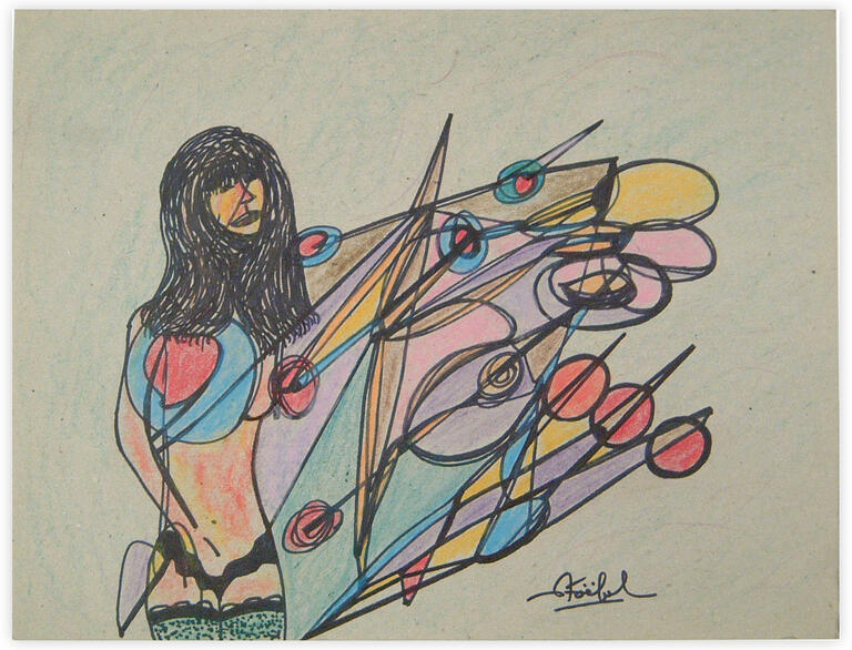 Catalogue raisonné, Edgar Stoëbel, femme aux jarretelles — 