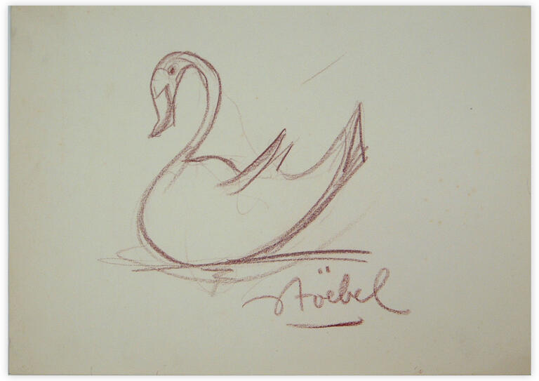 Catalogue raisonné, Edgar Stoëbel, cygne — 
