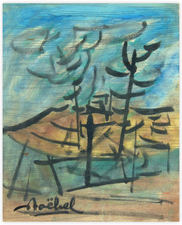 Catalogue raisonné, Edgar Stoëbel, abstract calligraphic — 