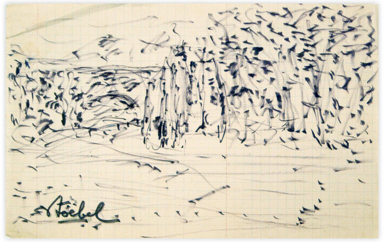 Catalogue raisonné, Edgar Stoëbel, abstract landscape — 