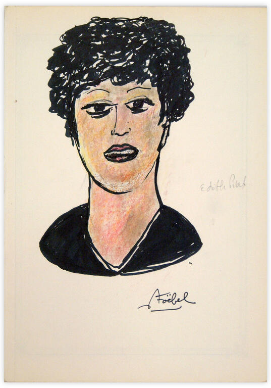 Catalogue raisonné, Edgar Stoëbel, portrait "Edith Piaf" — 