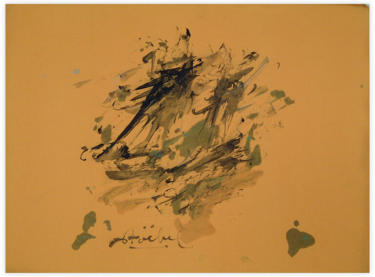 Catalogue raisonné, Edgar Stoëbel, (mâts dans la tempête) abstract — 
