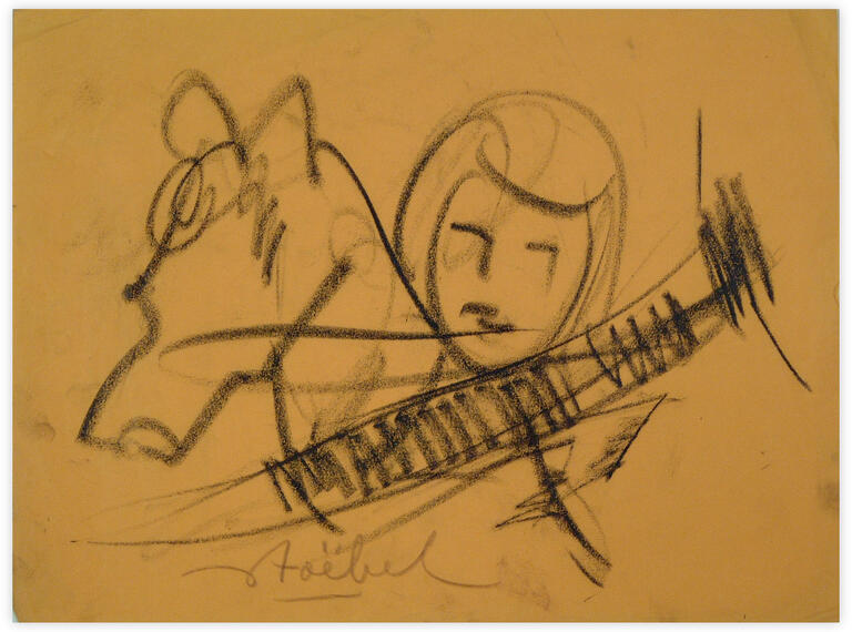 Catalogue raisonné, Edgar Stoëbel, femme et cheval — 