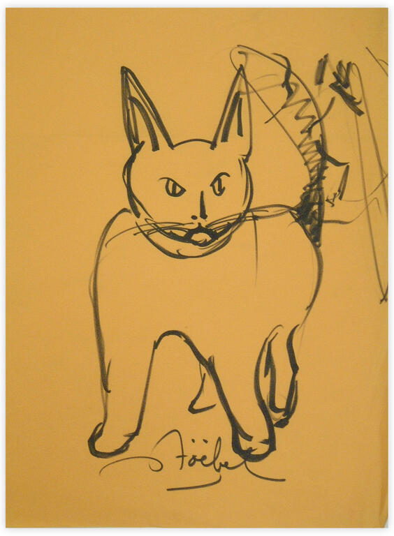 Catalogue raisonné, Edgar Stoëbel, chat — 
