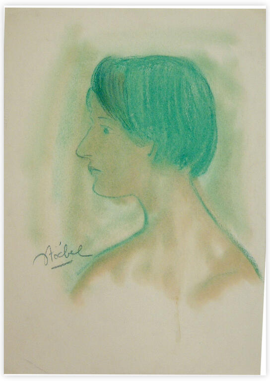 Catalogue raisonné, Edgar Stoëbel, (vert) portrait d'homme — 