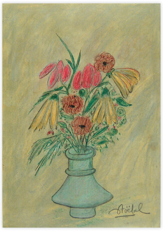Catalogue raisonné, Edgar Stoëbel, vase et fleurs — 