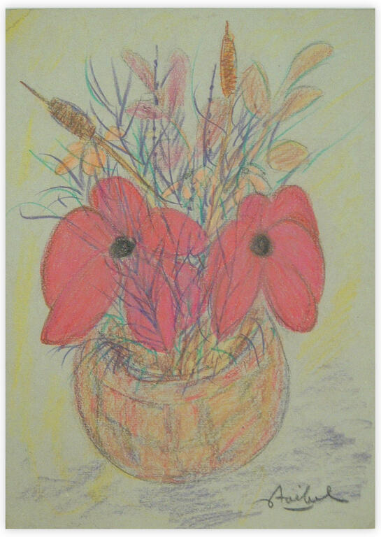 Catalogue raisonné, Edgar Stoëbel, coquelicot en pot — 