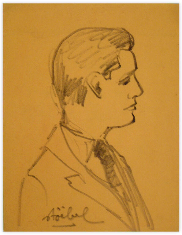 Catalogue raisonné, Edgar Stoëbel, homme en costume - portrait — 