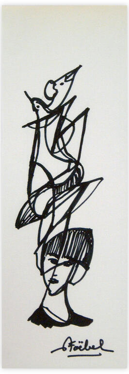 Catalogue raisonné, Edgar Stoëbel, femme et oiseau — 