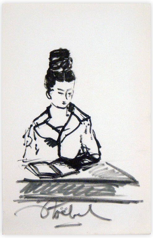 Catalogue raisonné, Edgar Stoëbel, femme lisant — 